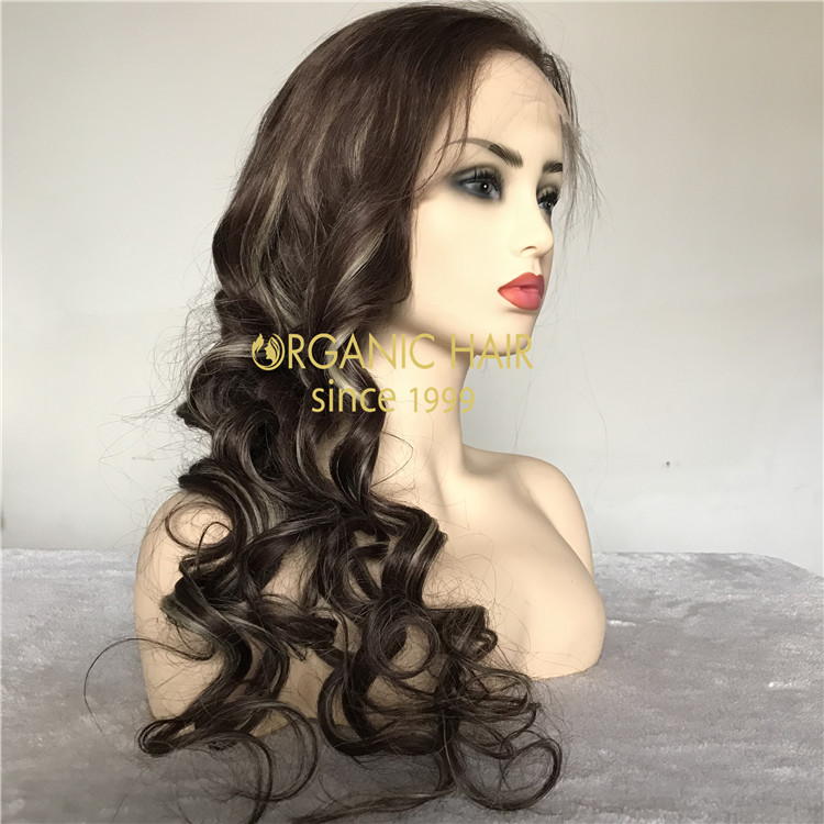 Customized 26inch 130density piano color full lace wig A143